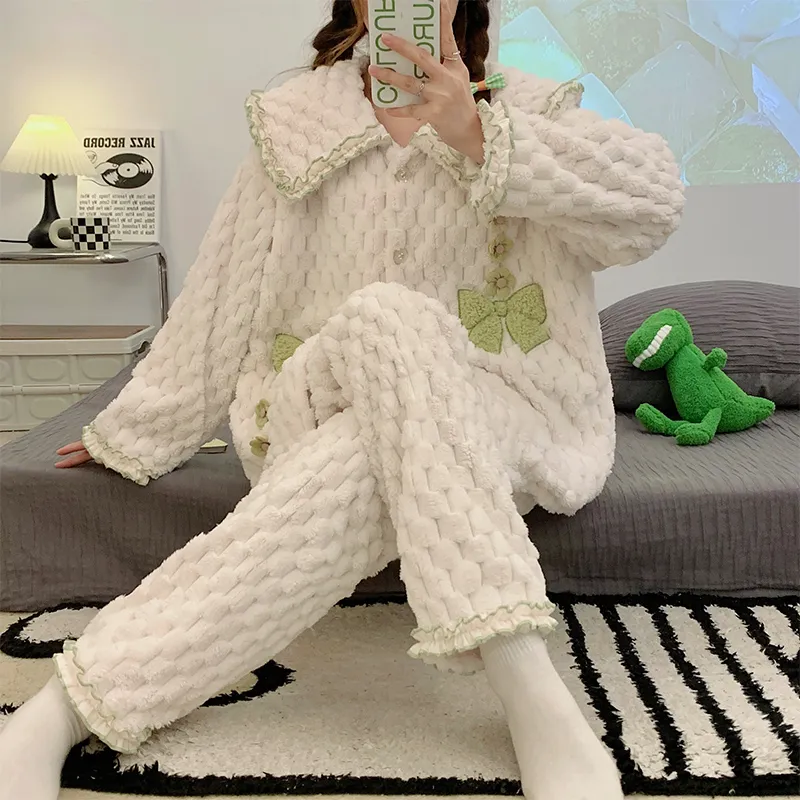 OUSHIBO Pajama Set Women's Image Color-2