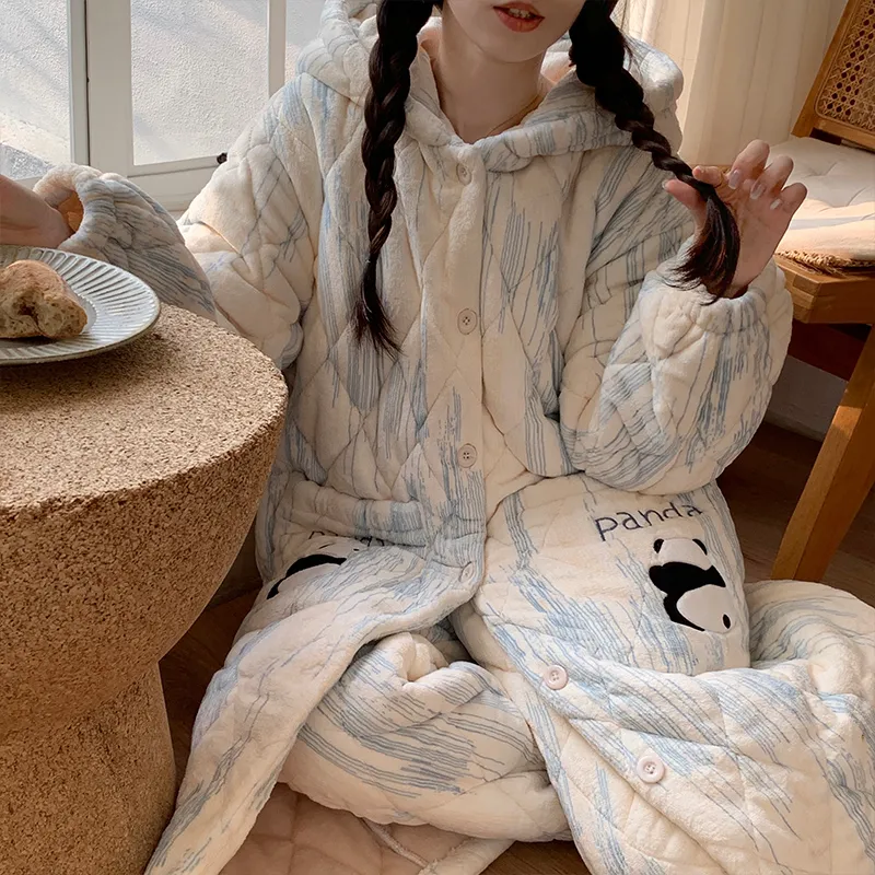 OUSHIBO Pajama Set Women's Image Color-3