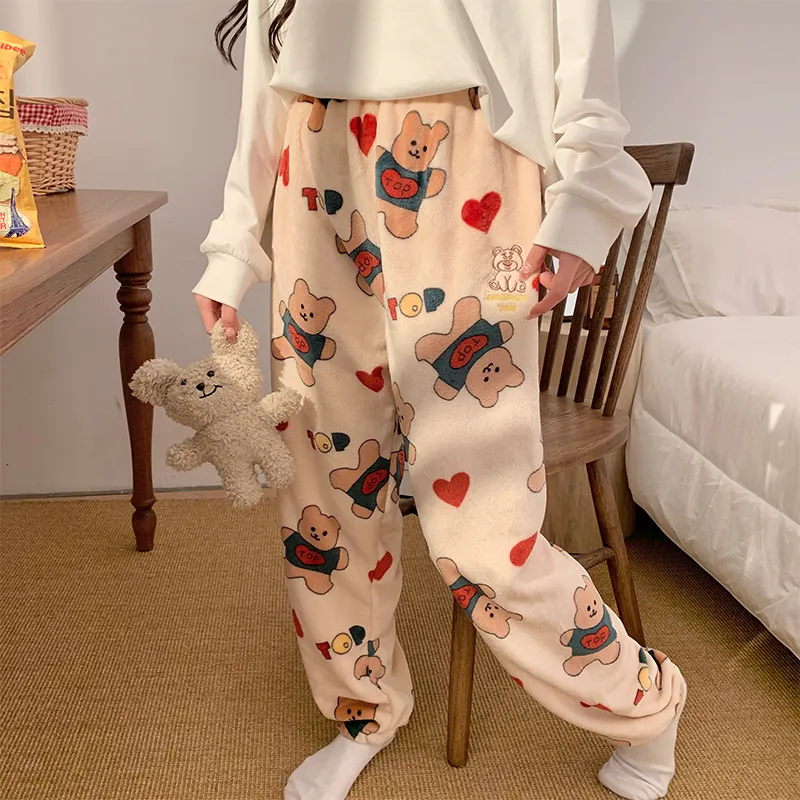 OUSHIBO Pajama Pants Women's Image Color-5