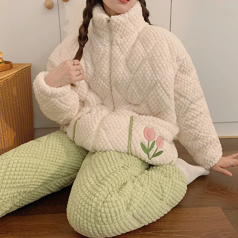 OUSHIBO Pajama Set Women's Image Color-3