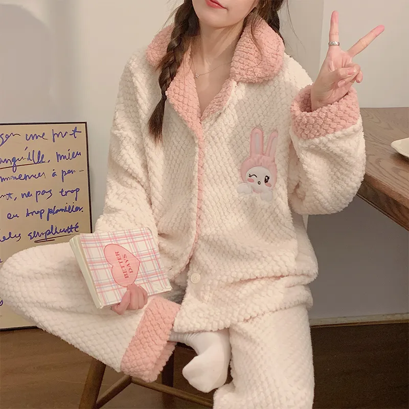 OUSHIBO Pajama Set Women's Image Color-3