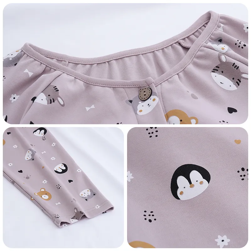OUSHIBO Pajama Set Women's Purple-4