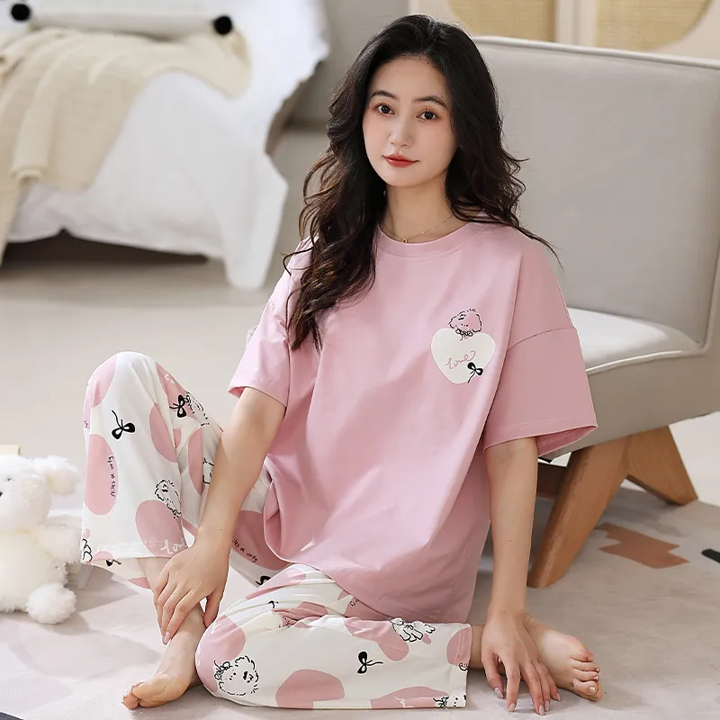 OUSHIBO Pajama Set Women's Pink-5