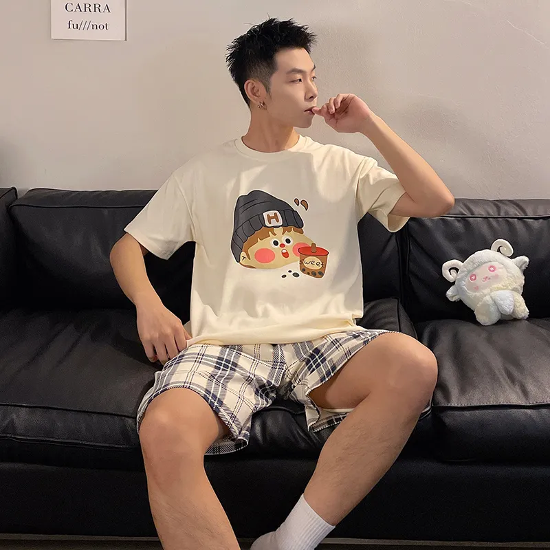 OUSHIBO Pajama Set Men's Image Color-4