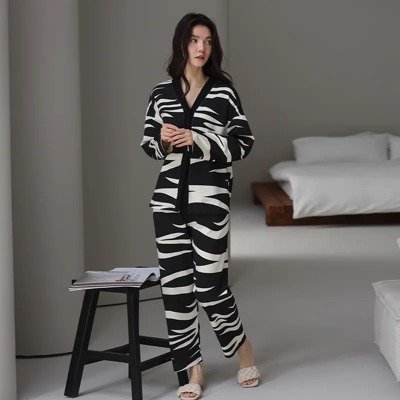 OUSHIBO Pajama Set Women's Image Color-4