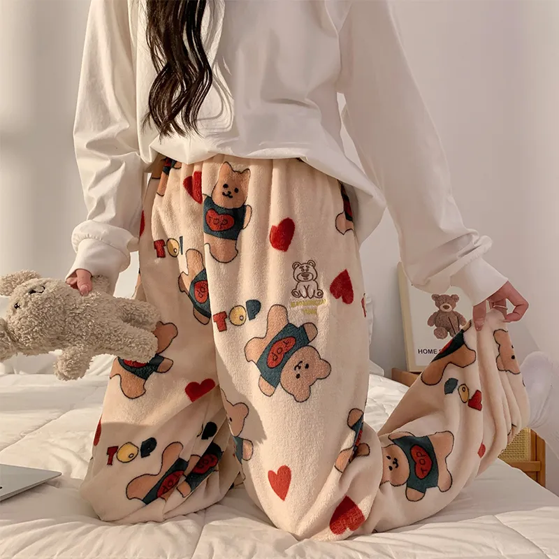 OUSHIBO Pajama Pants Women's Image Color-2