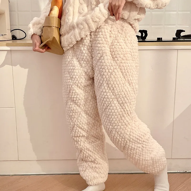 OUSHIBO Pajama Pants Women's Apricot-4
