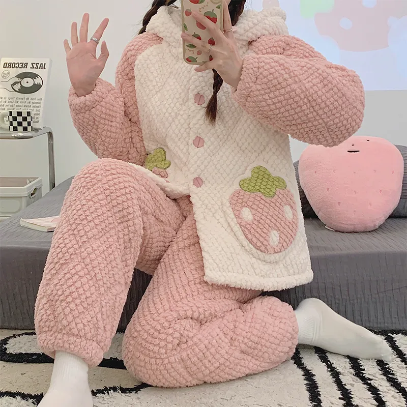 OUSHIBO Pajama Set Women's Image Color-4