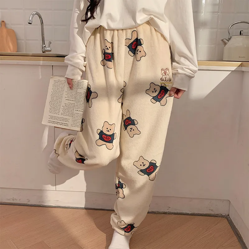 OUSHIBO Pajama Pants Women's Image Color-3