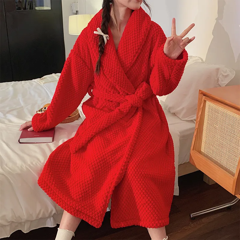 OUSHIBO Pajama Robe Women's Image Color-3