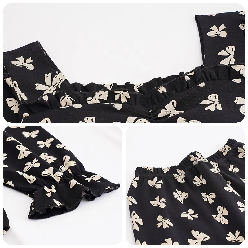 OUSHIBO Pajama Set Women's Black-2