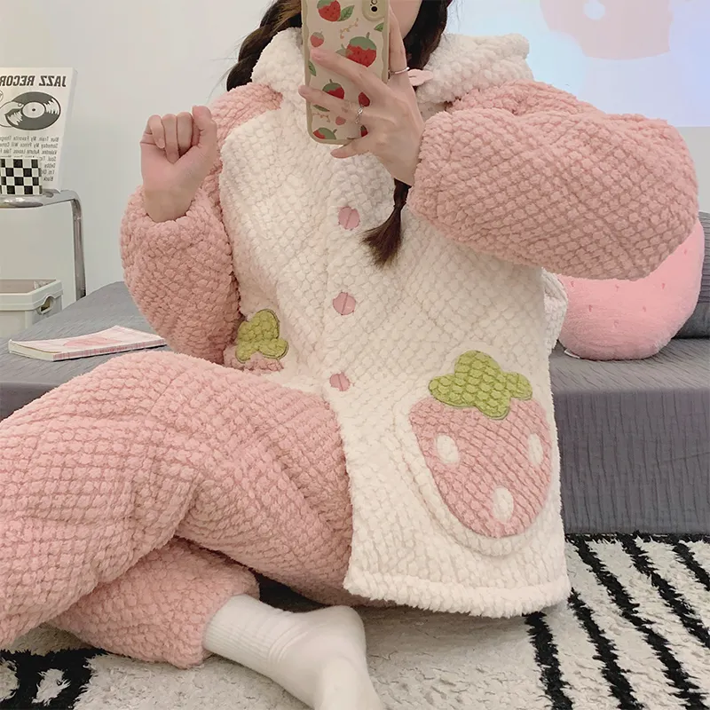 OUSHIBO Pajama Set Women's Image Color-5