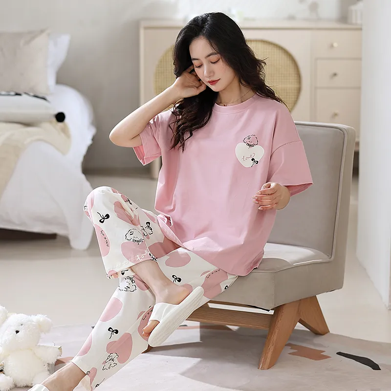 OUSHIBO Pajama Set Women's Pink-4