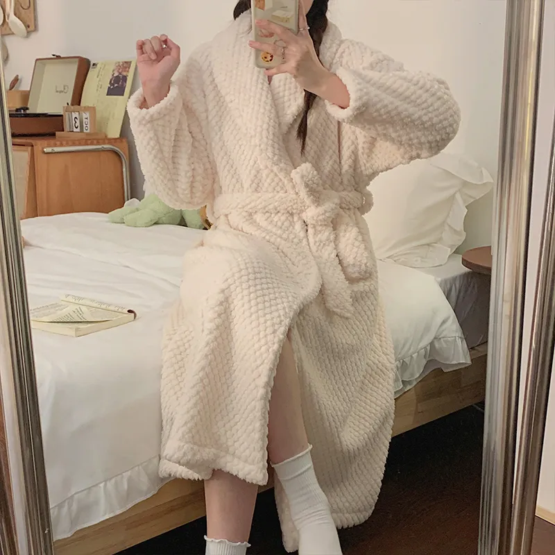 OUSHIBO Pajama Robe Women's Image Color-3