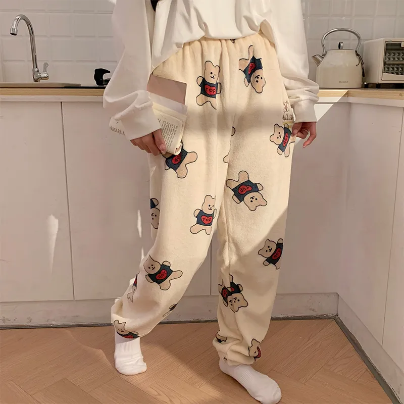 OUSHIBO Pajama Pants Women's Image Color-4