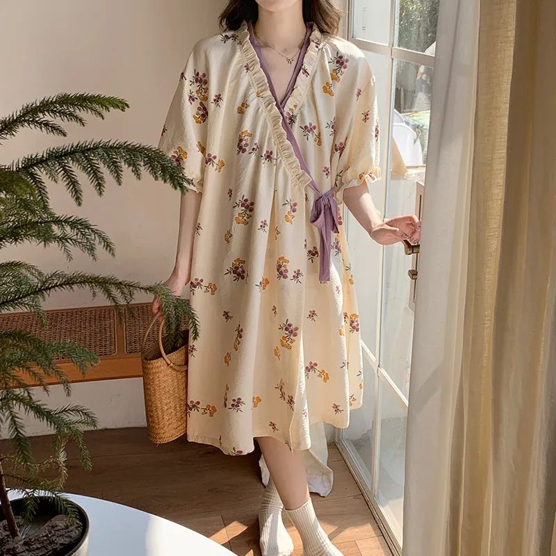 OUSHIBO Pajama Robe Women's Image Color-1