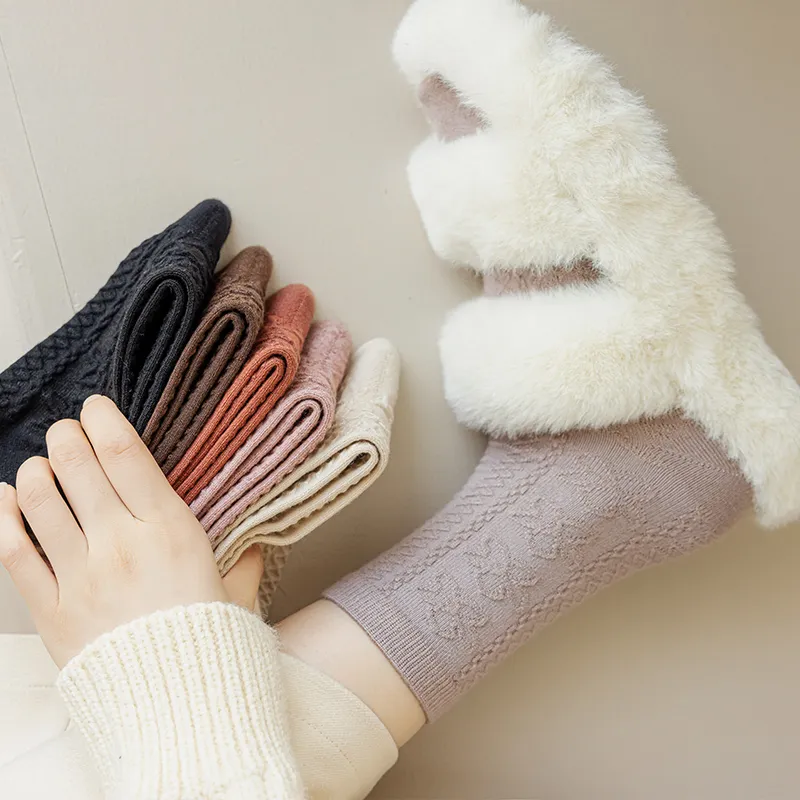 JIAZINI Mid Calf Socks Women's 4 Pack-7