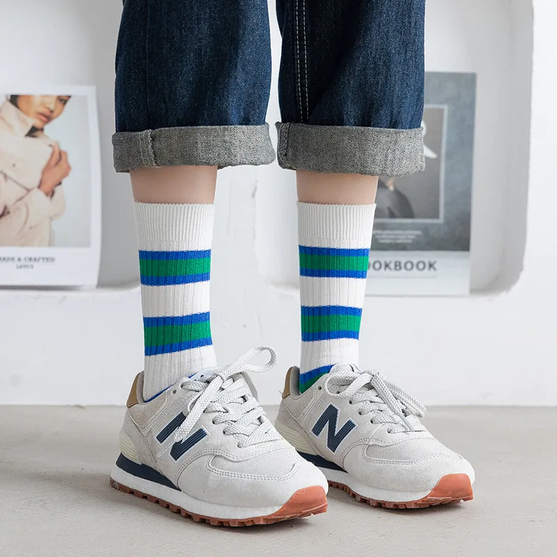 JIAZINI Mid Calf Socks Unisex 3 Pack-5