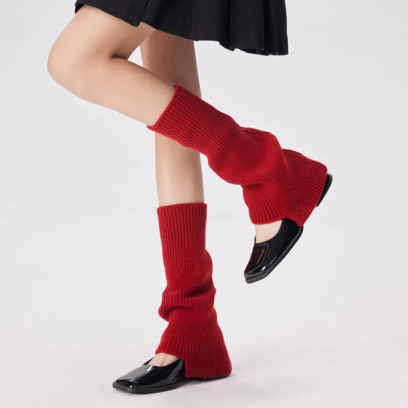 JIAZINI Knee High Socks Women's 1 Pack Red-1