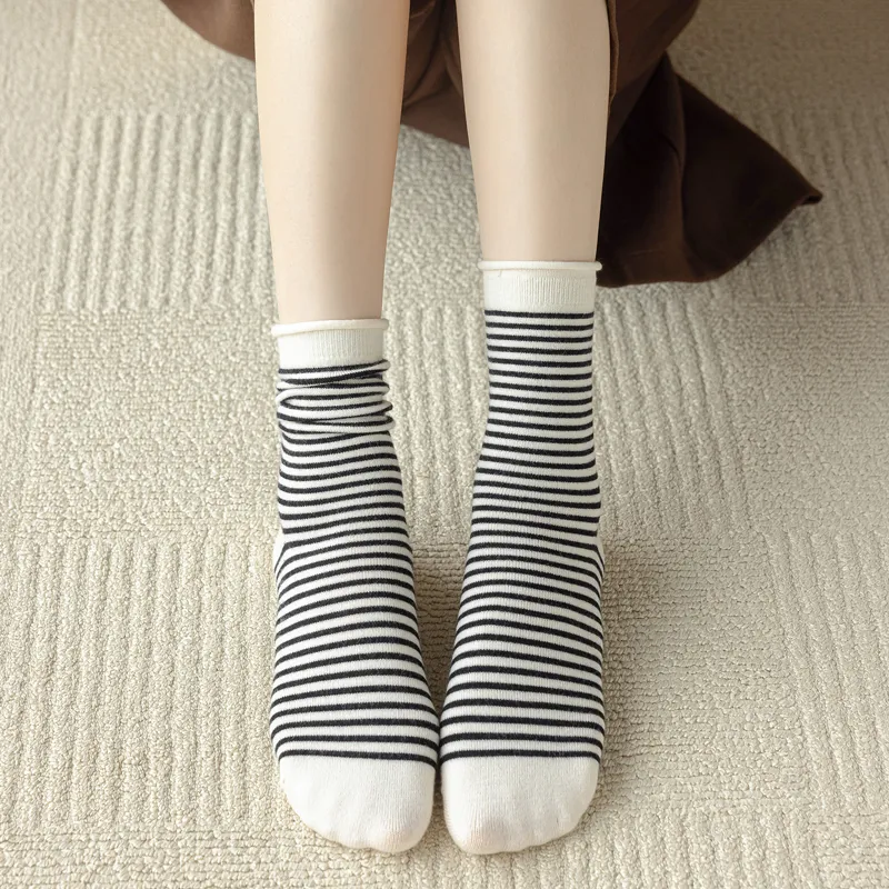 JIAZINI Mid Calf Socks Women's 4 Pack-7
