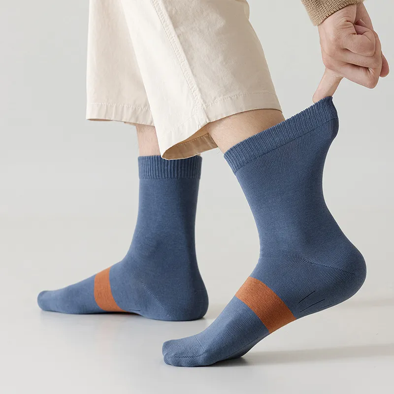 JIAZINI Mid Calf Socks Men's 5 Pack-2