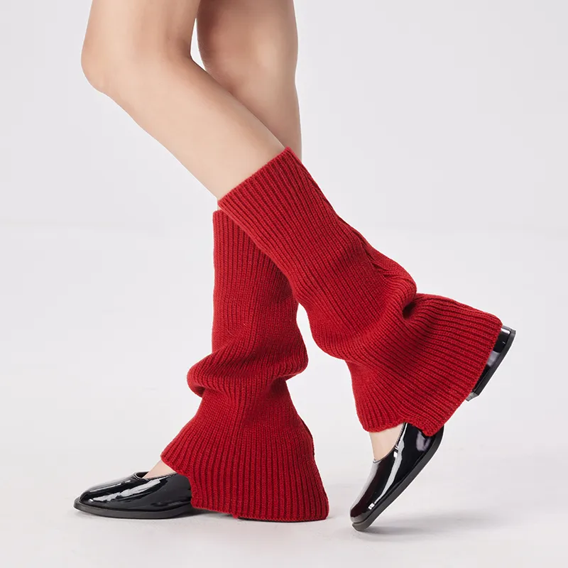 JIAZINI Knee High Socks Women's 1 Pack Red-2