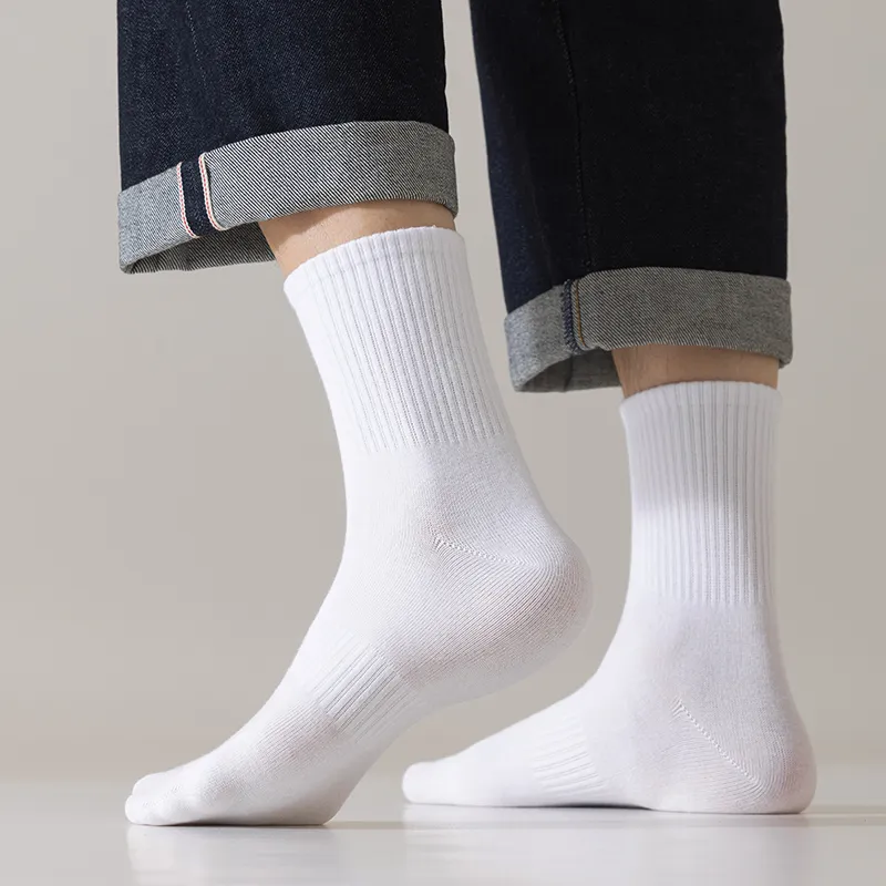 JIAZINI Mid Calf Socks Men's 5 Pack-9