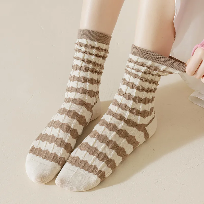 JIAZINI Mid Calf Socks Women's 3 Pack-2