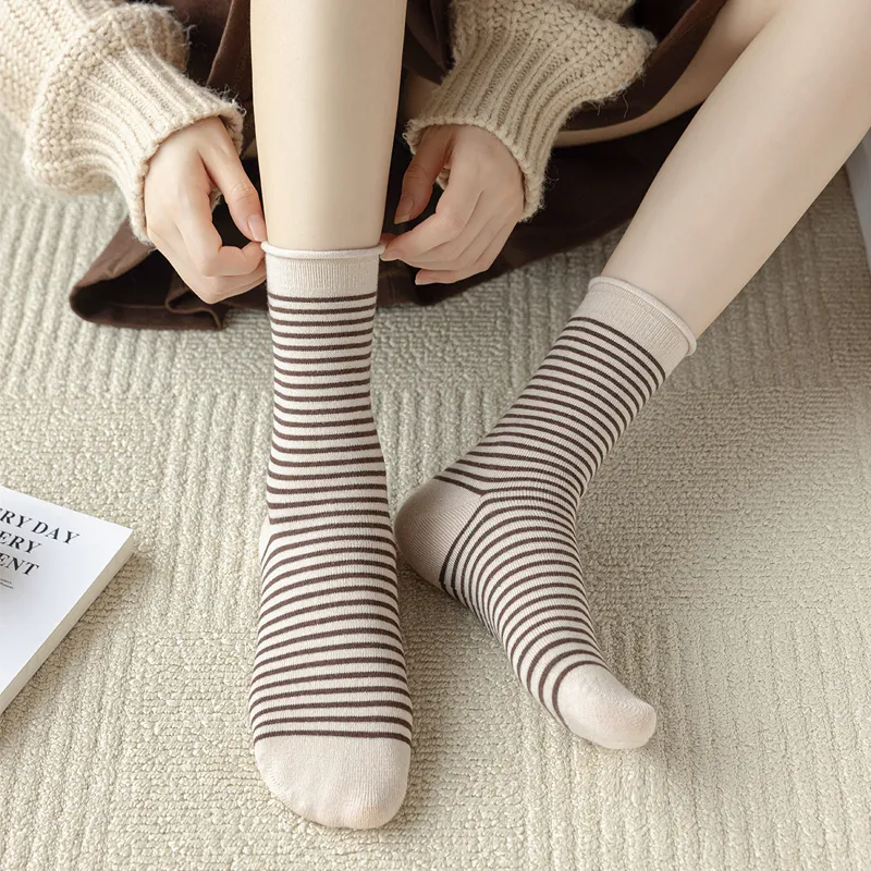 JIAZINI Mid Calf Socks Women's 4 Pack-6