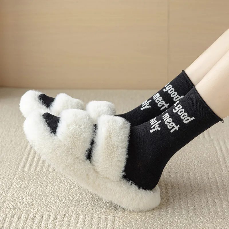 JIAZINI Mid-Calf Socks Women's 5 Pack-21
