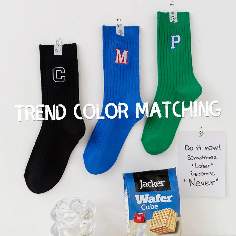 JIAZINI Mid Calf Socks Unisex 3 Pack-1