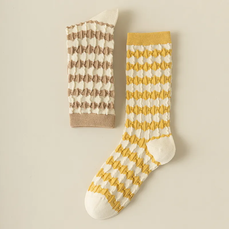 JIAZINI Mid Calf Socks Women's 3 Pack-4