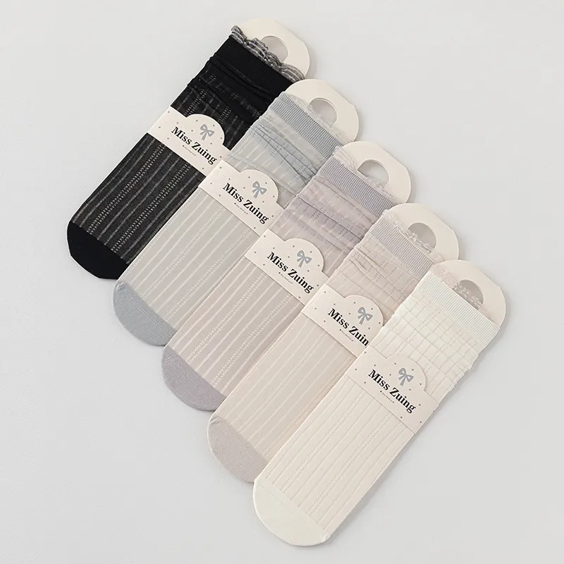 JIAZINI Mid-Calf Socks Women's Combo Set-4