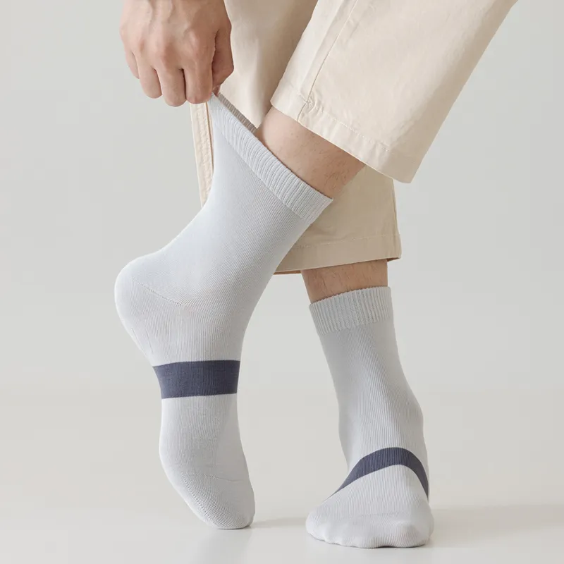 JIAZINI Mid Calf Socks Men's 5 Pack-1