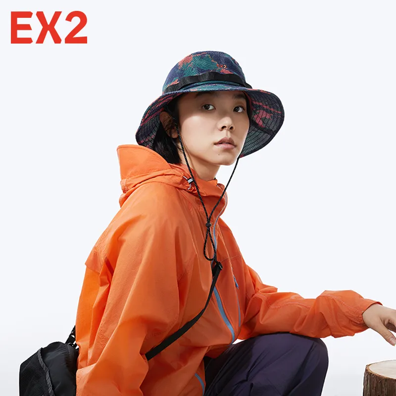 EX2 YIHAISHI Mesh Material Polyester Bucket Hats Unisex Multicolor-2