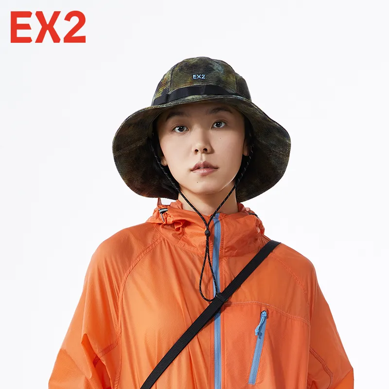 EX2 YIHAISHI Mesh Material Polyester Bucket Hats Unisex Multicolor-1