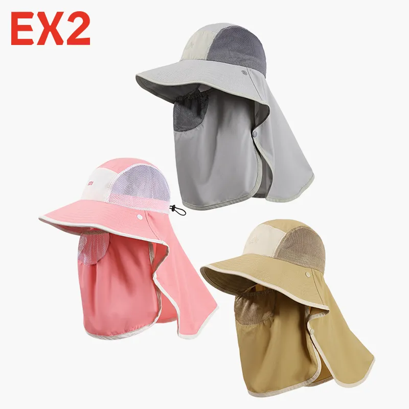 EX2 YIHAISHI Polyester Large Brim Hat Unisex Multicolor-2