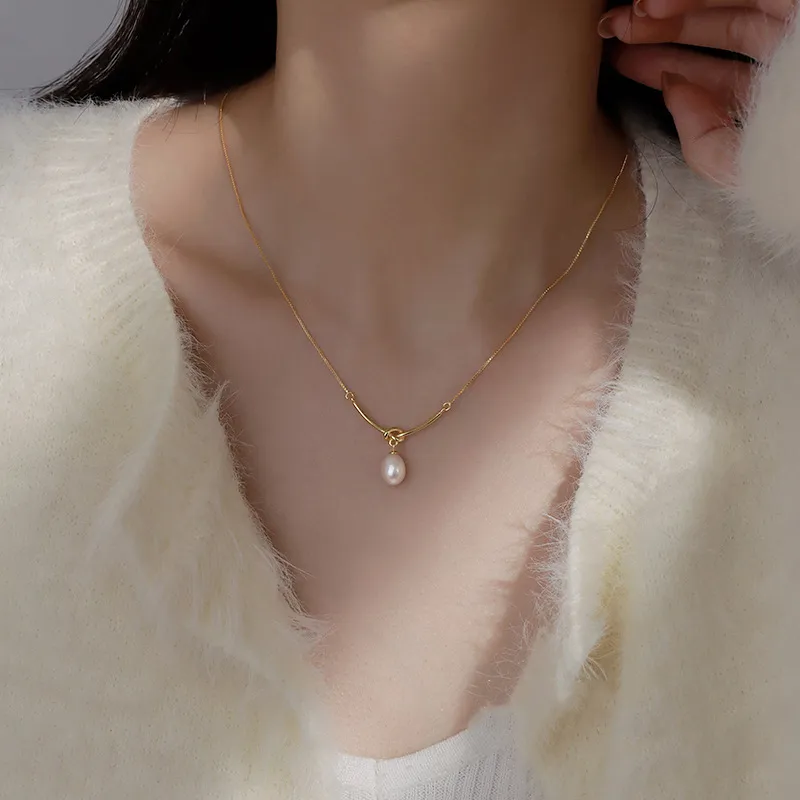 JINLIUFUJIXIANG Freshwater Pearl Necklaces Women's-3
