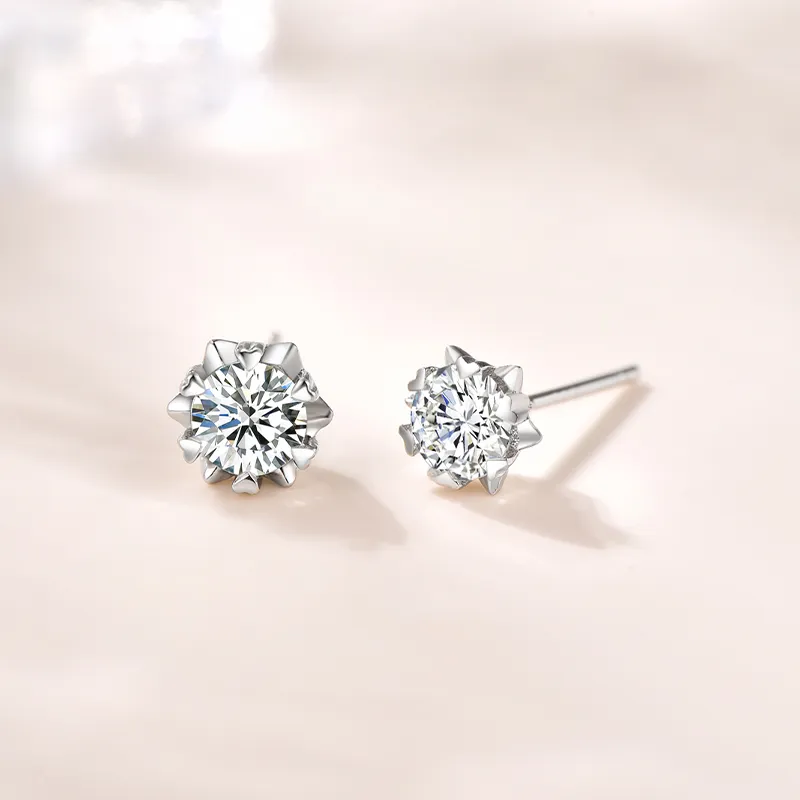 JINLIUFUJIXIANG S925 Silver Stud Earrings Women's-2