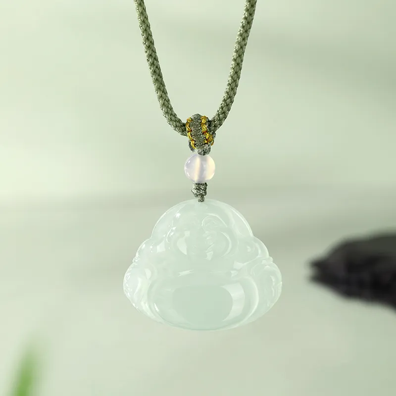 JINLIUFUJIXIANG Ice Glutinous Jadeite Necklaces Unisex-11