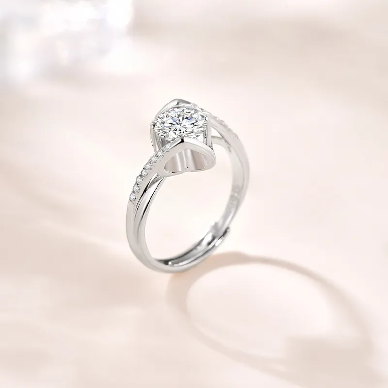 JINLIUFUJIXIANG S925 Silver Rings Women's-3