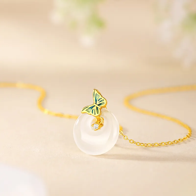 JINLIUFUJIXIANG Chalcedony Necklaces Women's-4