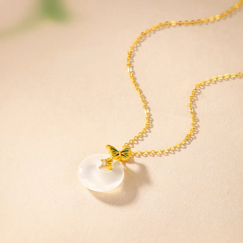 JINLIUFUJIXIANG Chalcedony Necklaces Women's-6