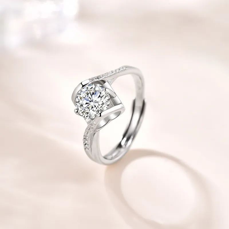 JINLIUFUJIXIANG S925 Silver Rings Women's-2
