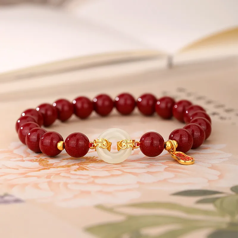 JINLIUFUJIXIANG Cinnabar Bracelets Unisex-3