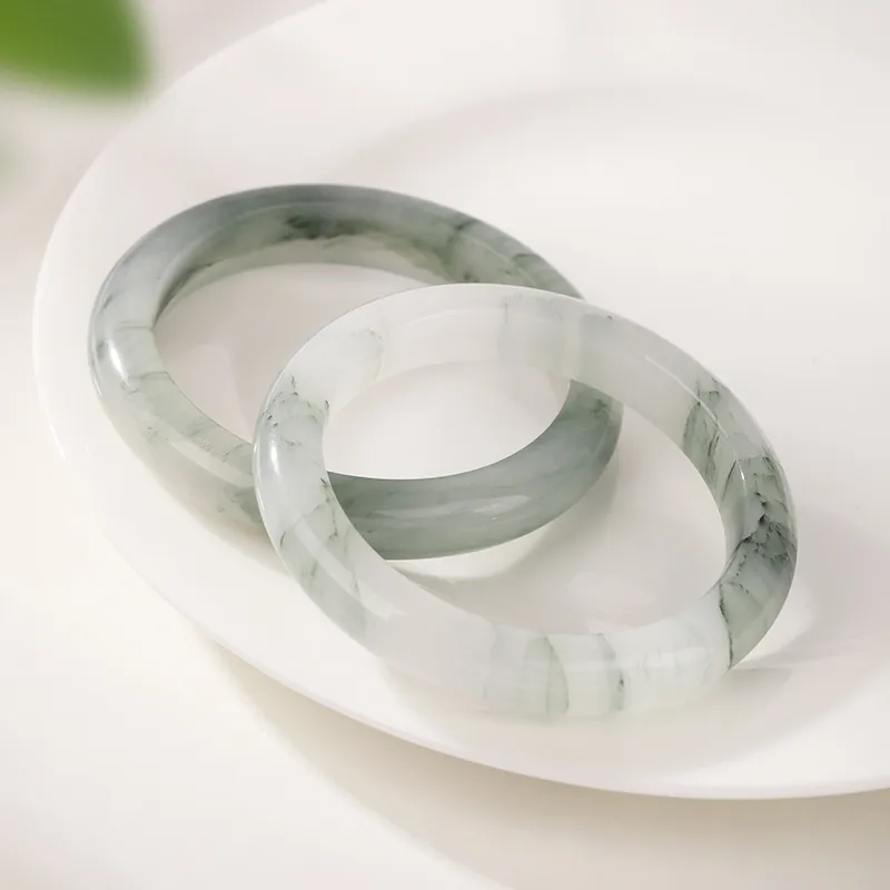 JINLIUFUJIXIANG Tianshan Jade Bangles Women's-4
