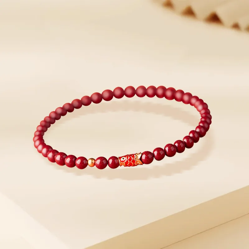 JINLIUFUJIXIANG Cinnabar Bracelets Unisex-3