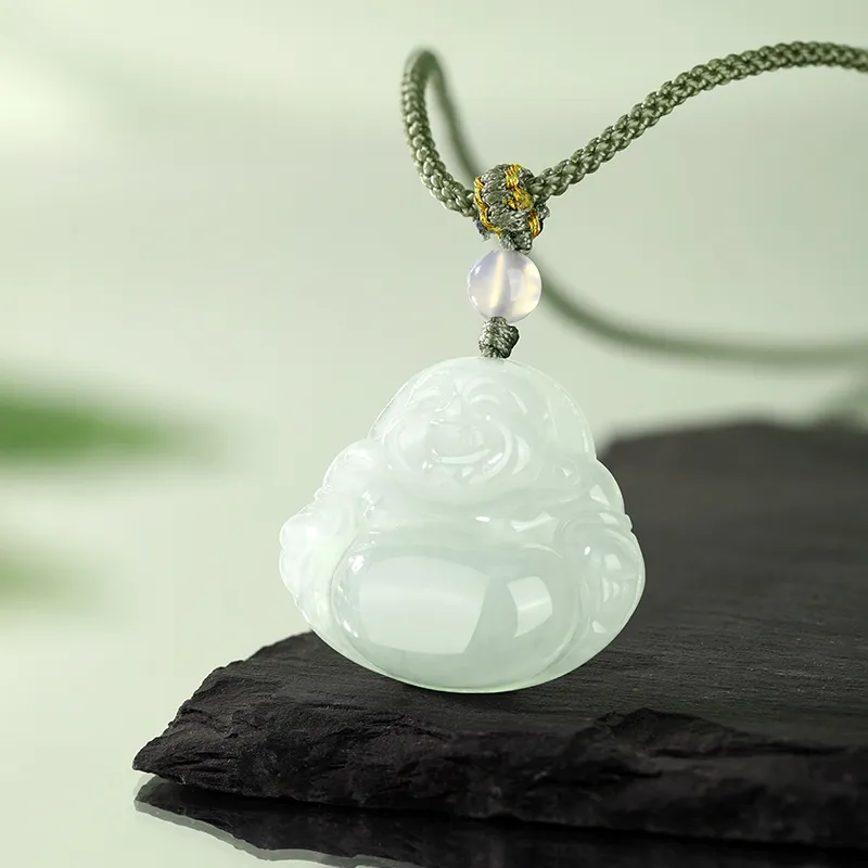 JINLIUFUJIXIANG Ice Glutinous Jadeite Necklaces Unisex-12