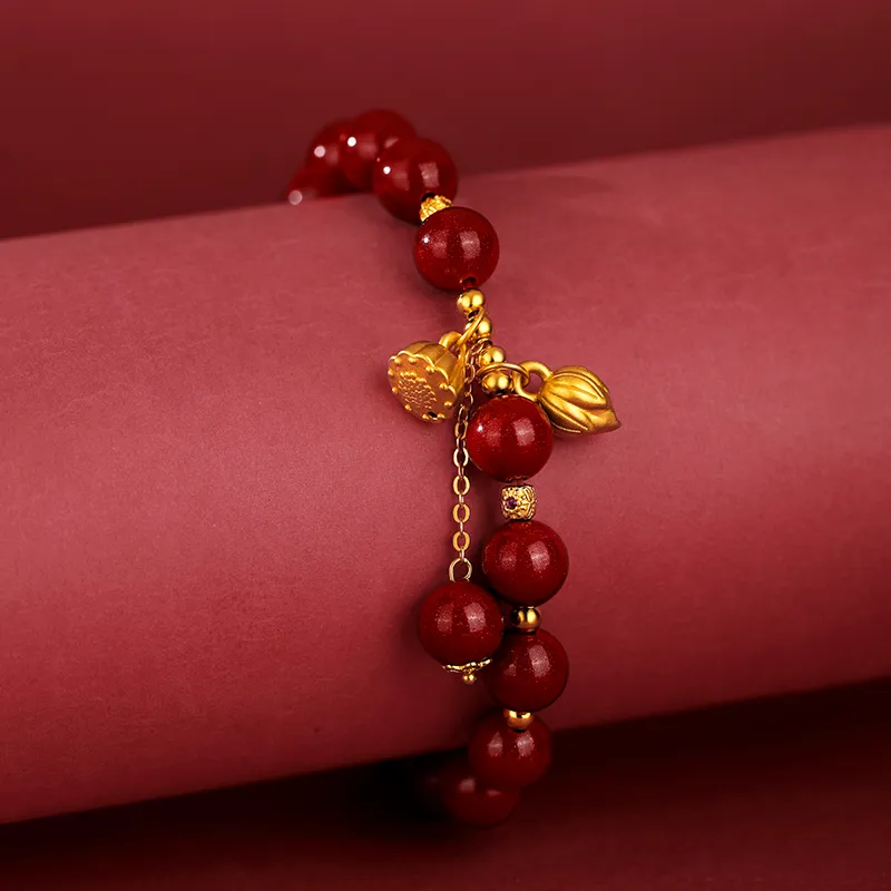 JINLIUFUJIXIANG Cinnabar Bracelets Unisex-4