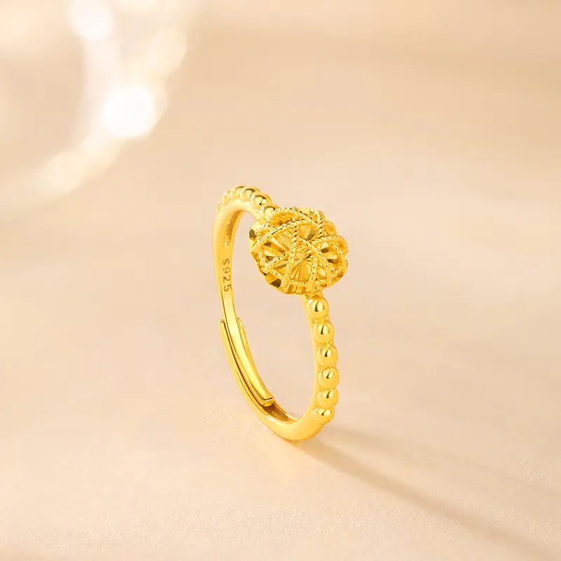 JINLIUFUJIXIANG S925 Silver Rings Women's-3